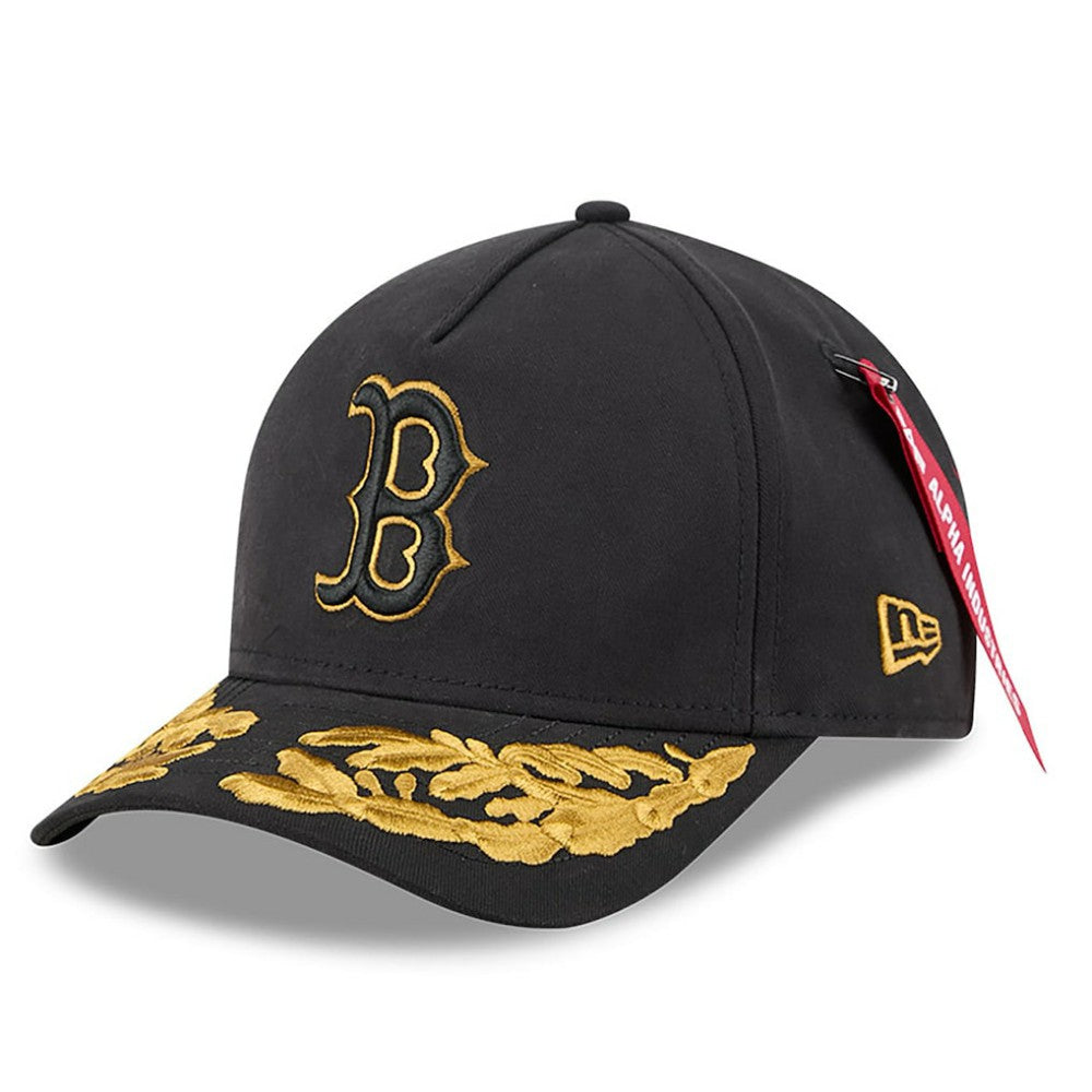 Boston Red Sox x Alpha Industries A-Frame 9FORTY Adjustable Hat Black