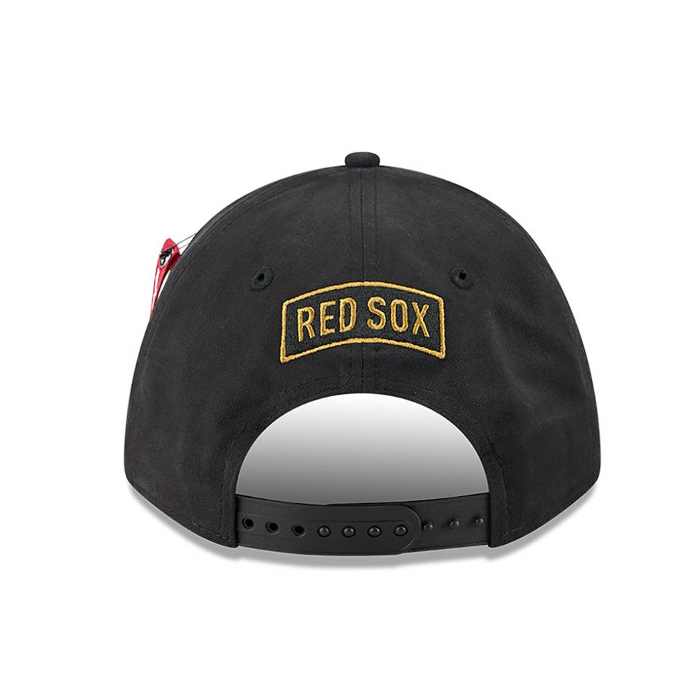 Boston Red Sox x Alpha Industries A-Frame 9FORTY Adjustable Hat Black