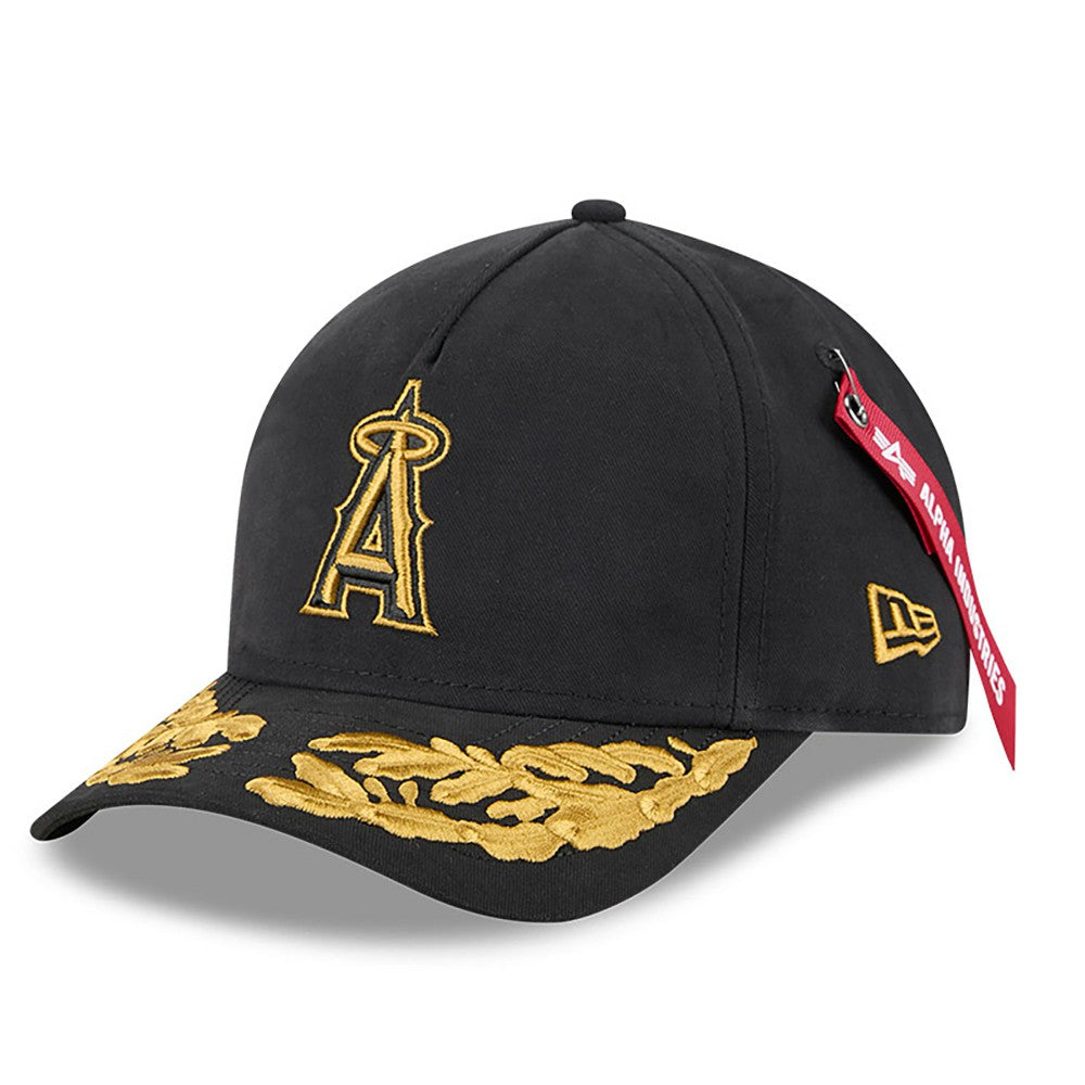 Los Angeles Angels x Alpha Industries A-Frame 9FORTY Adjustable Hat Black