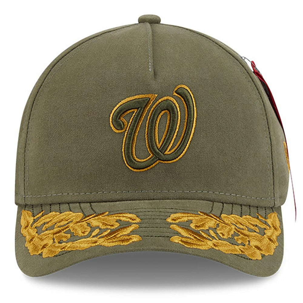 Washington Nationals x Alpha Industries A-Frame 9FORTY Adjustable Hat Olive