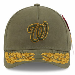 Washington Nationals x Alpha Industries A-Frame 9FORTY Adjustable Hat Olive