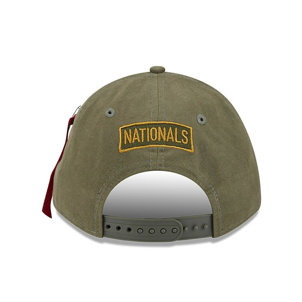 Washington Nationals x Alpha Industries A-Frame 9FORTY Adjustable Hat Olive