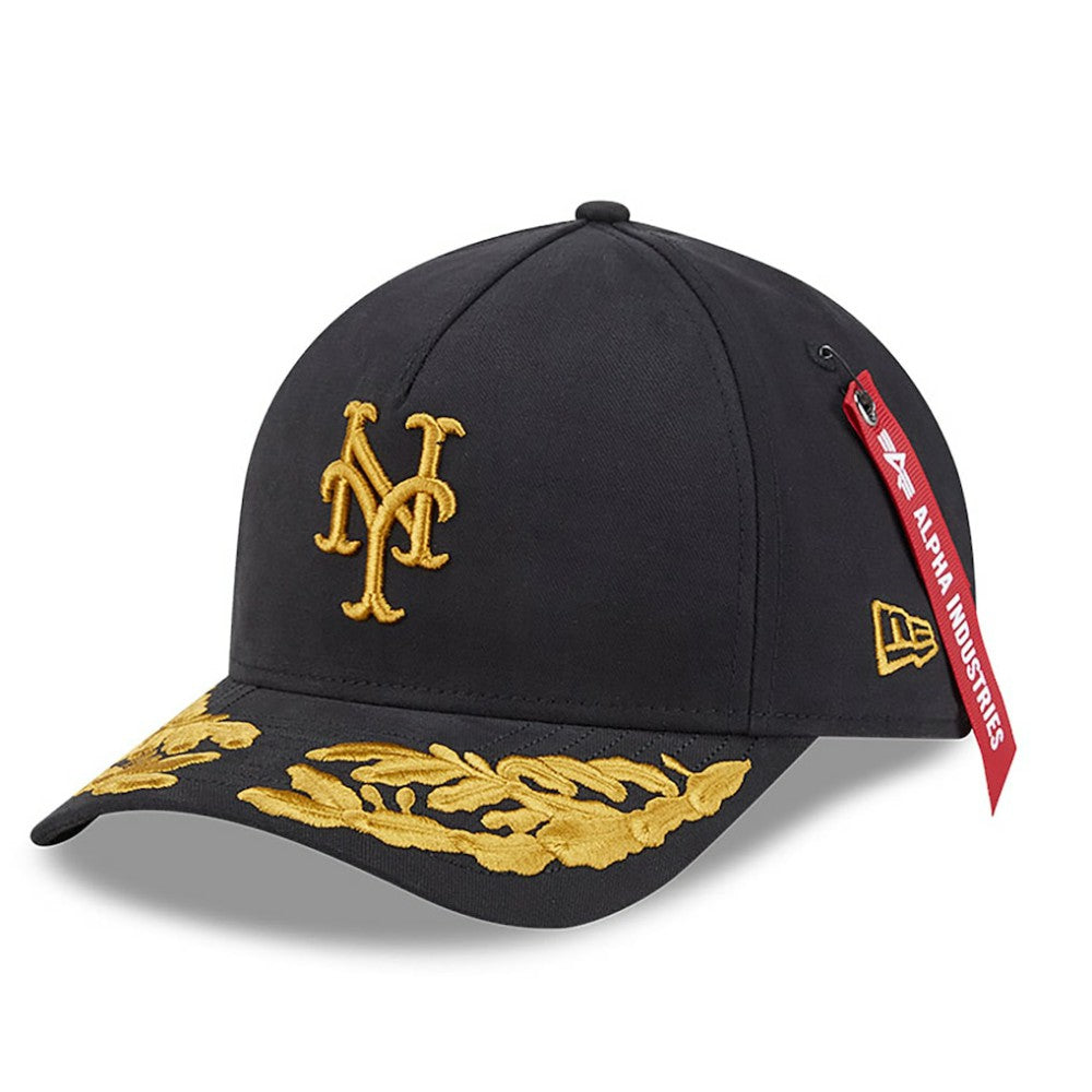New York Mets x Alpha Industries A-Frame 9FORTY Adjustable Hat Black