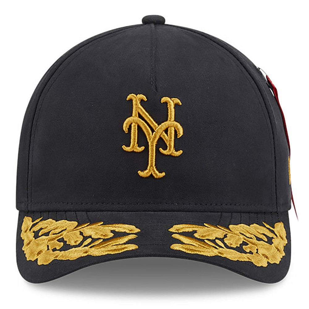 New York Mets x Alpha Industries A-Frame 9FORTY Adjustable Hat Black