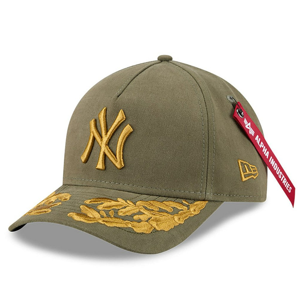 New York Yankees x Alpha Industries A-Frame 9FORTY Adjustable Hat Olive
