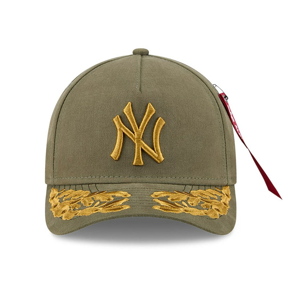 New York Yankees x Alpha Industries A-Frame 9FORTY Adjustable Hat Olive