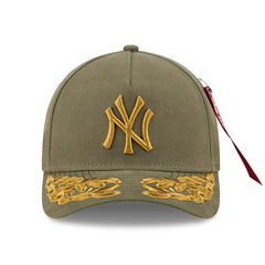 New York Yankees x Alpha Industries A-Frame 9FORTY Adjustable Hat Olive