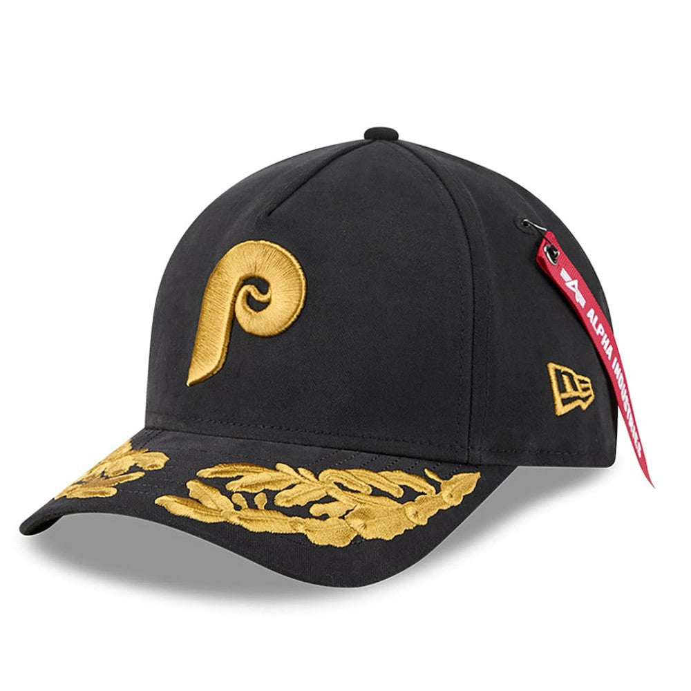 Philadelphia Phillies x Alpha Industries A-Frame 9FORTY Adjustable Hat Black
