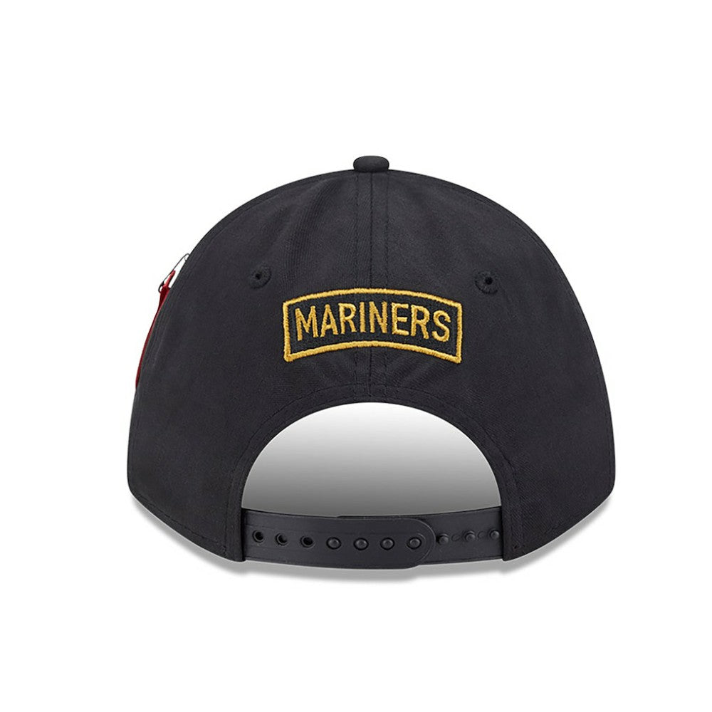 Seattle Mariners x Alpha Industries A-Frame 9FORTY Adjustable Hat Black