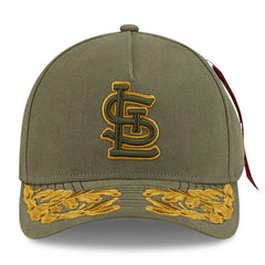 St. Louis Cardinals x Alpha Industries A-Frame 9FORTY Adjustable Hat Olive