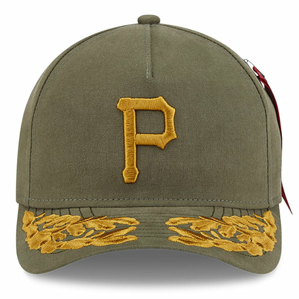 Pittsburgh Pirates x Alpha Industries A-Frame 9FORTY Adjustable Hat Olive