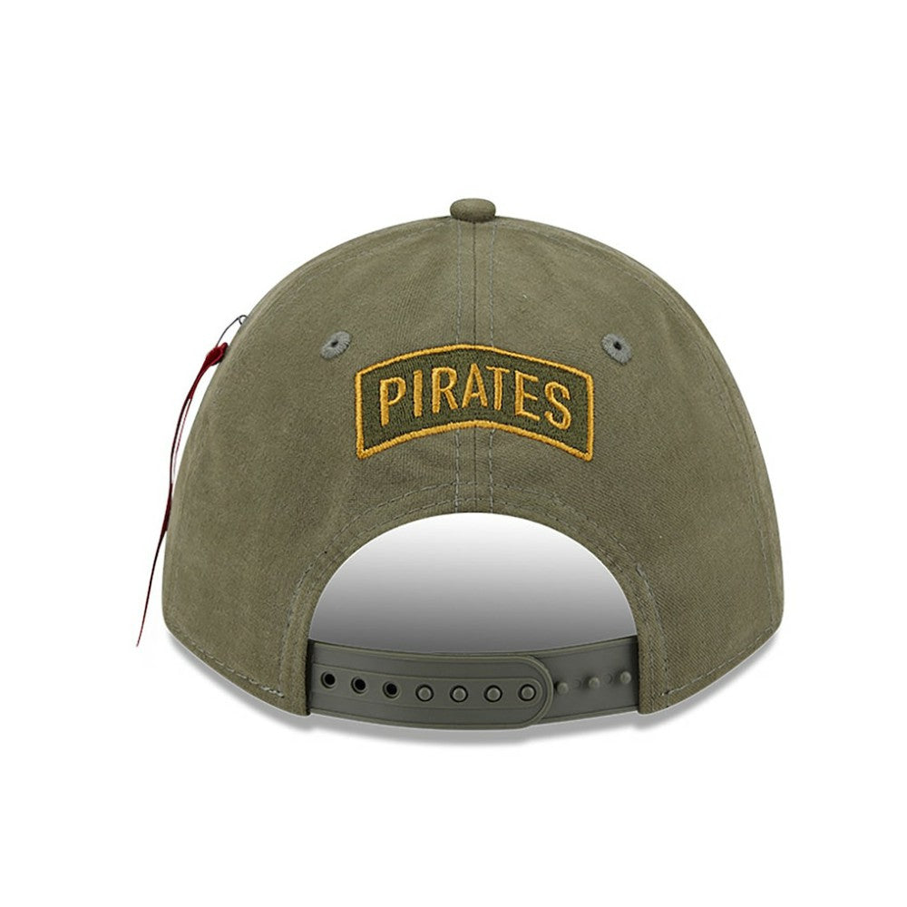 Pittsburgh Pirates x Alpha Industries A-Frame 9FORTY Adjustable Hat Olive