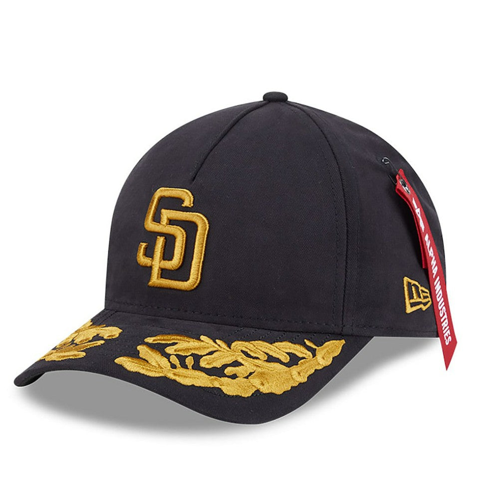 San Diego Padres x Alpha Industries A-Frame 9FORTY Adjustable Hat Black