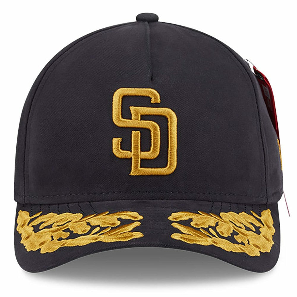 San Diego Padres x Alpha Industries A-Frame 9FORTY Adjustable Hat Black