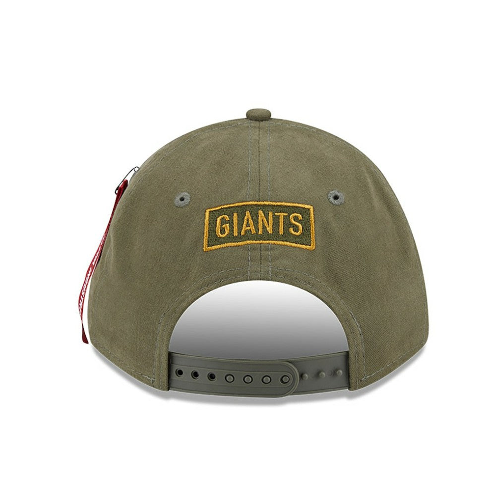 San Francisco Giants x Alpha Industries A-Frame 9FORTY Adjustable Hat Olive