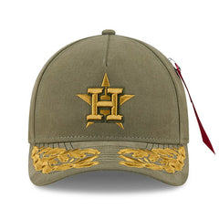 Houston Astros x Alpha Industries A-Frame 9FORTY Adjustable Hat Olive