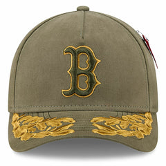 Boston Red Sox x Alpha Industries A-Frame 9FORTY Adjustable Hat Olive