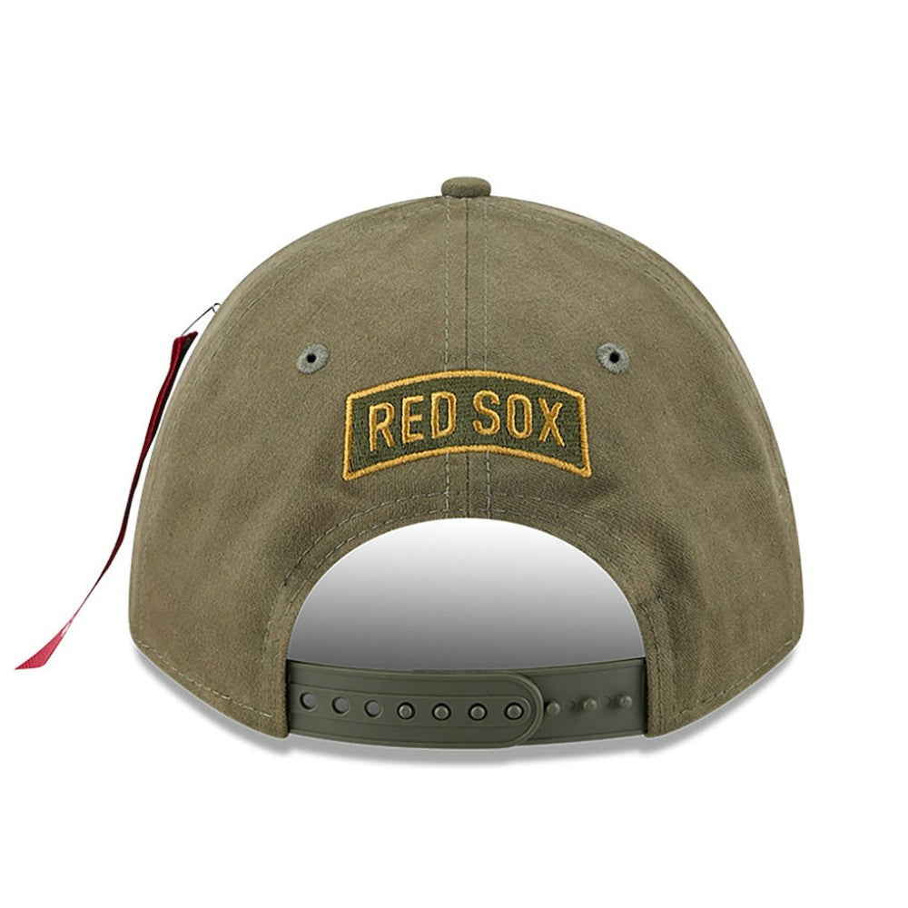 Boston Red Sox x Alpha Industries A-Frame 9FORTY Adjustable Hat Olive