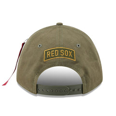 Boston Red Sox x Alpha Industries A-Frame 9FORTY Adjustable Hat Olive
