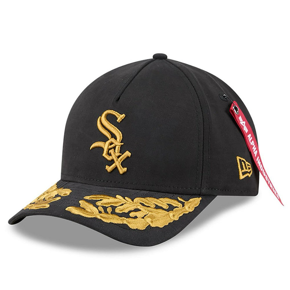 Chicago White Sox x Alpha Industries A-Frame 9FORTY Adjustable Hat Black