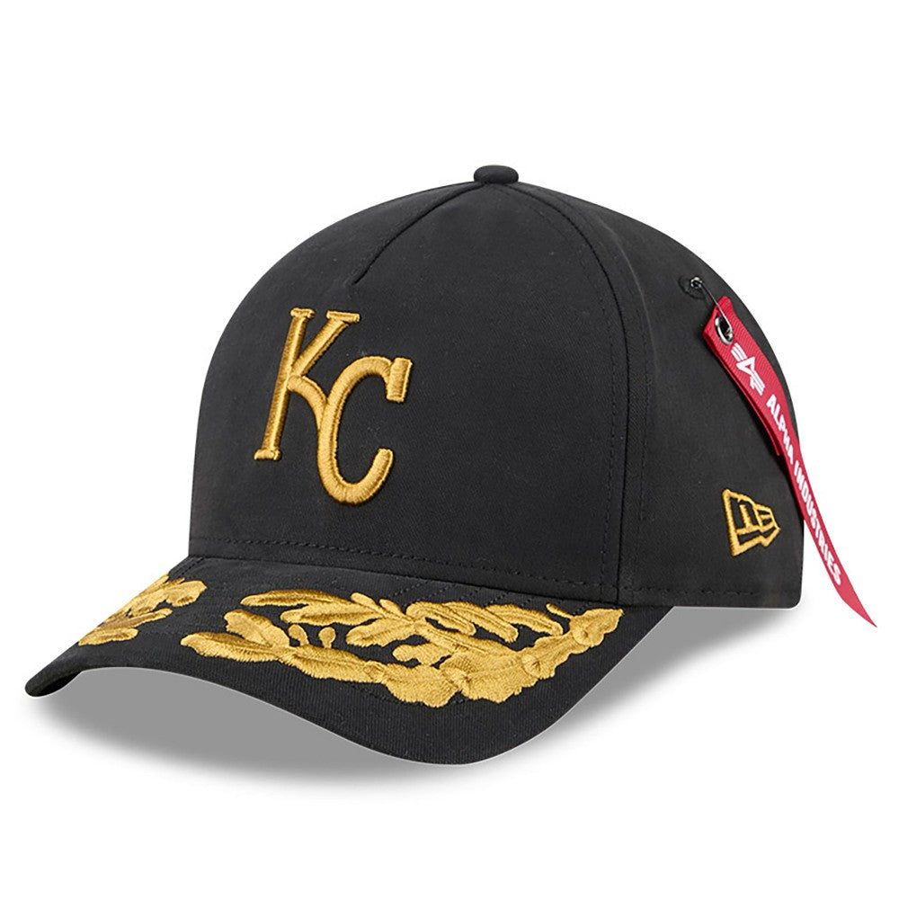 Kansas City Royals x Alpha Industries A-Frame 9FORTY Adjustable Hat Black