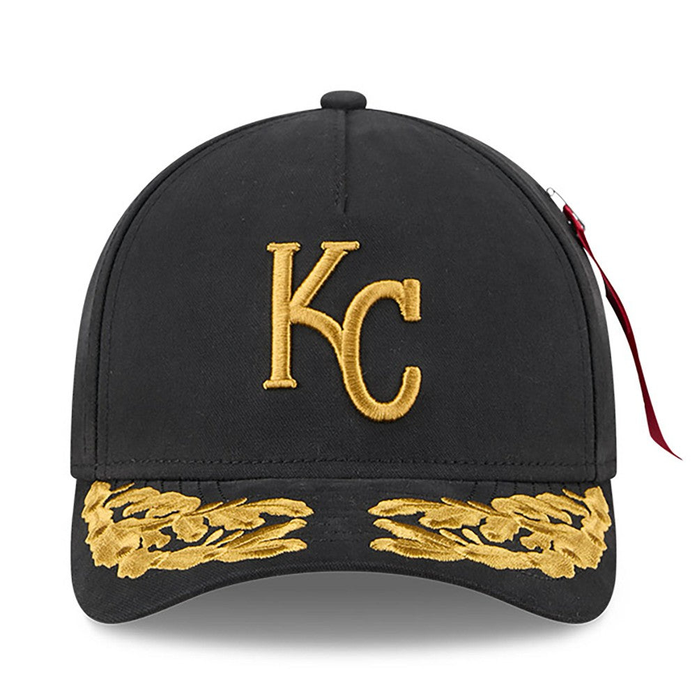 Kansas City Royals x Alpha Industries A-Frame 9FORTY Adjustable Hat Black