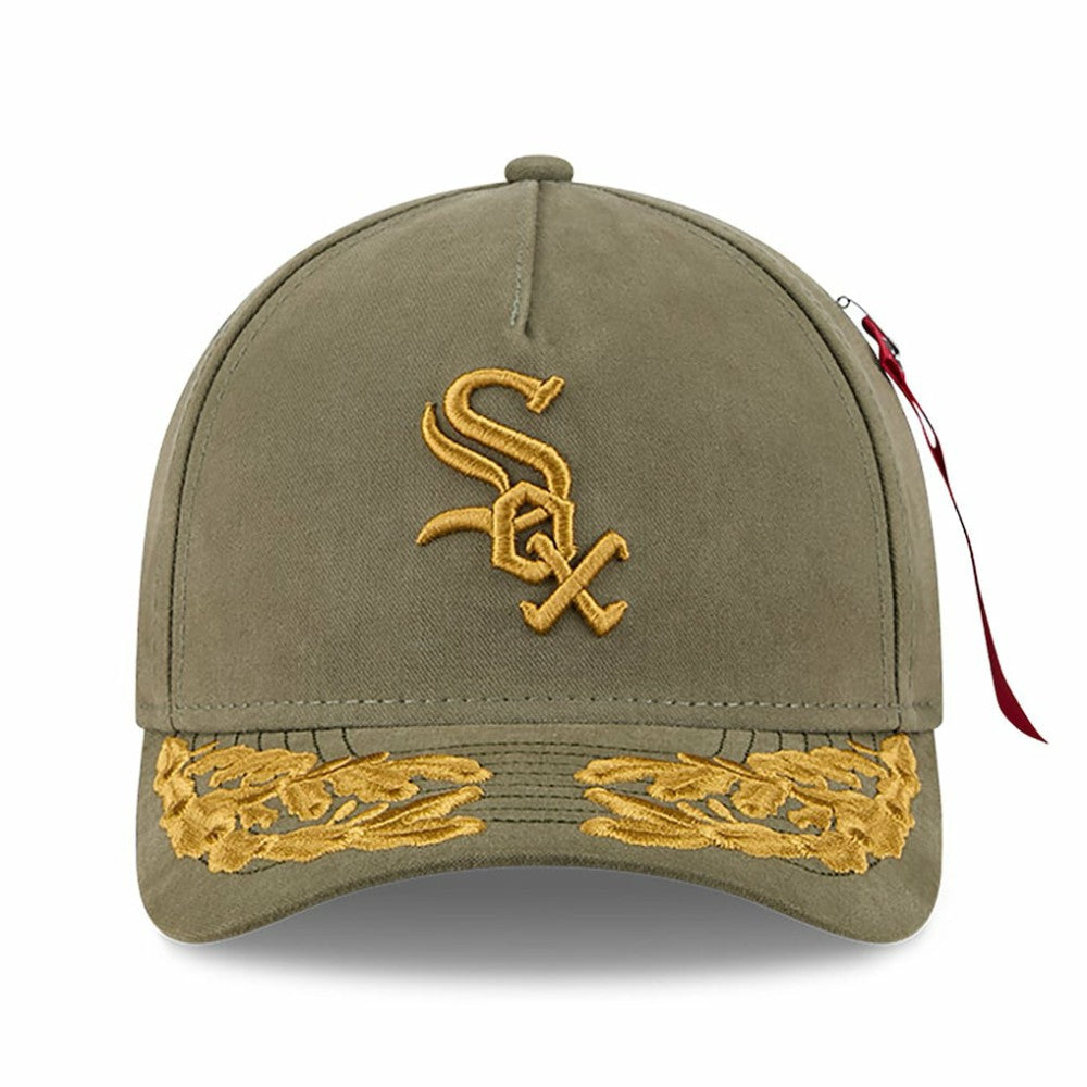 Chicago White Sox x Alpha Industries A-Frame 9FORTY Adjustable Hat Olive