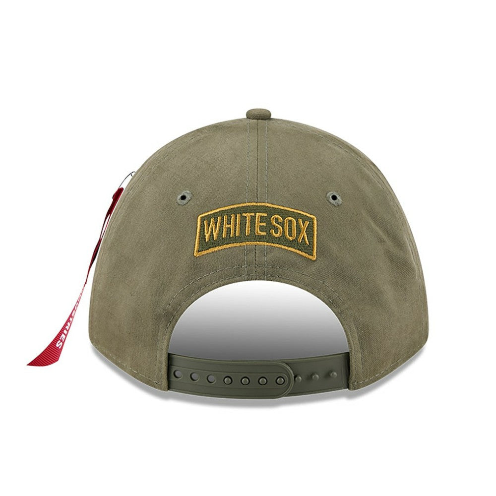 Chicago White Sox x Alpha Industries A-Frame 9FORTY Adjustable Hat Olive