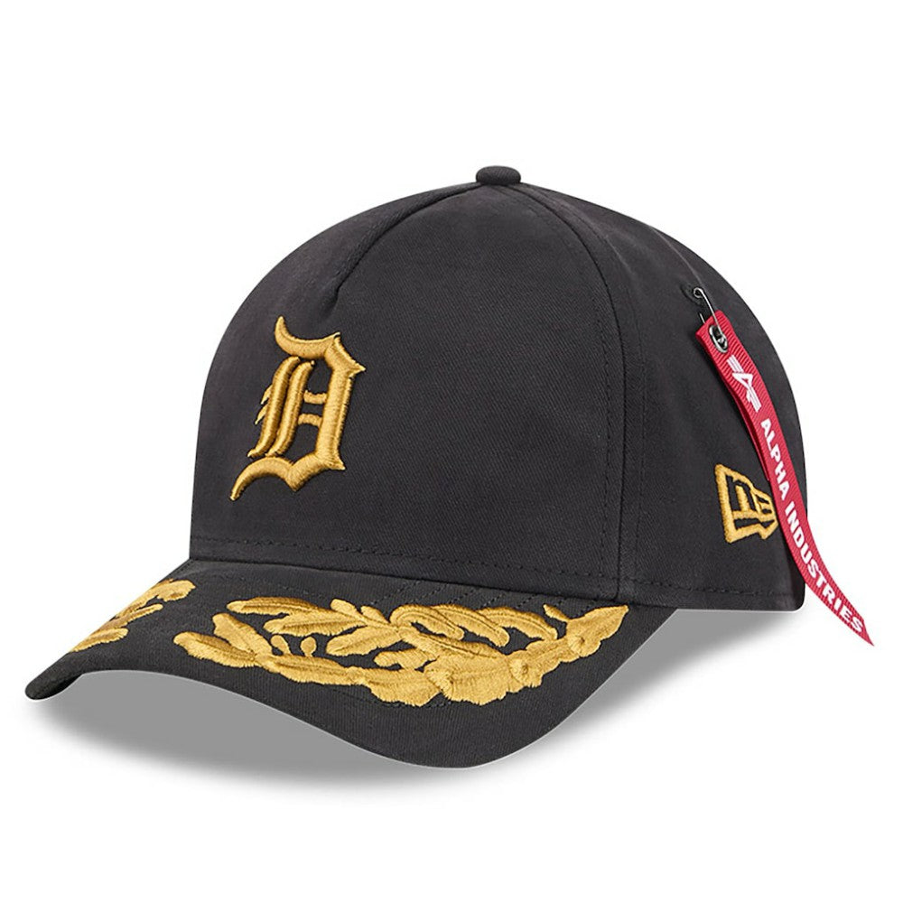 Detroit Tigers x Alpha Industries A-Frame 9FORTY Adjustable Hat Black