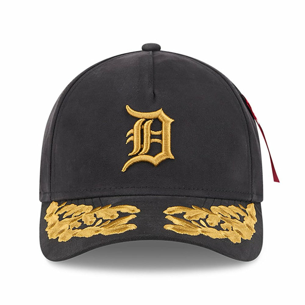 Detroit Tigers x Alpha Industries A-Frame 9FORTY Adjustable Hat Black