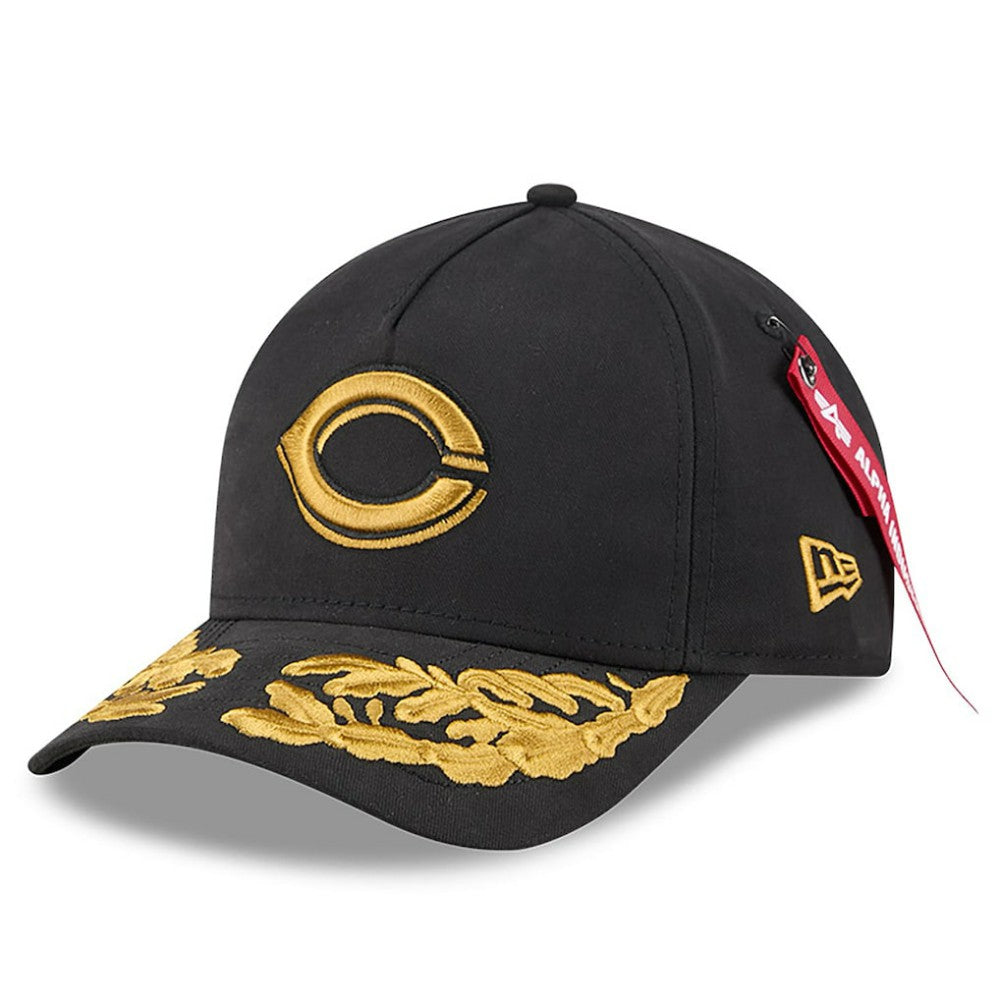 Cincinnati Reds x Alpha Industries A-Frame 9FORTY Adjustable Hat Black