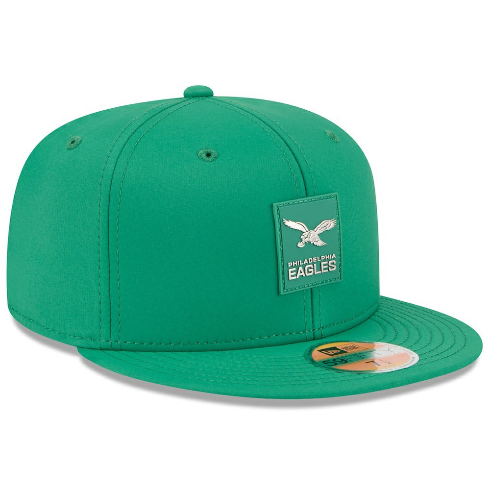 Philadelphia Eagles New Era 2025 Sideline Throwback 59FIFTY Fitted Hat - Kelly Green cheap