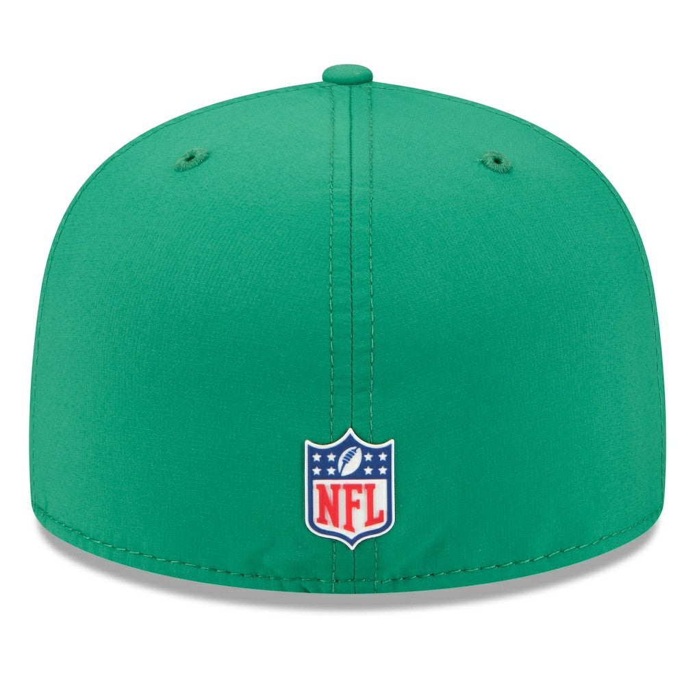 Philadelphia Eagles New Era 2025 Sideline Throwback 59FIFTY Fitted Hat - Kelly Green cheap