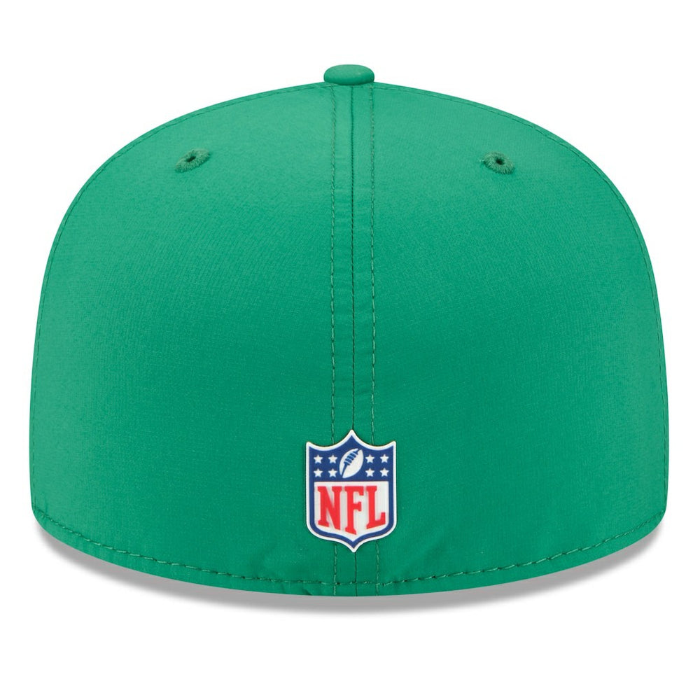 Philadelphia Eagles New Era 2025 Sideline Throwback 59FIFTY Fitted Hat - Kelly Green cheap