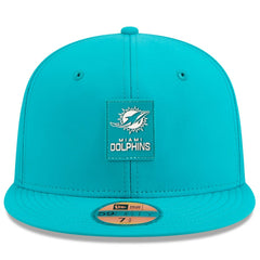 Miami Dolphins New Era 2025 Sideline 59FIFTY Fitted Hat - Aqua on sale