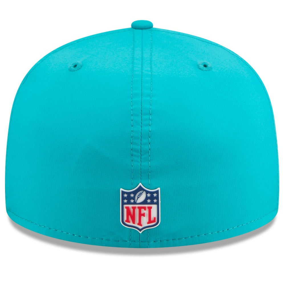 Miami Dolphins New Era 2025 Sideline 59FIFTY Fitted Hat - Aqua on sale