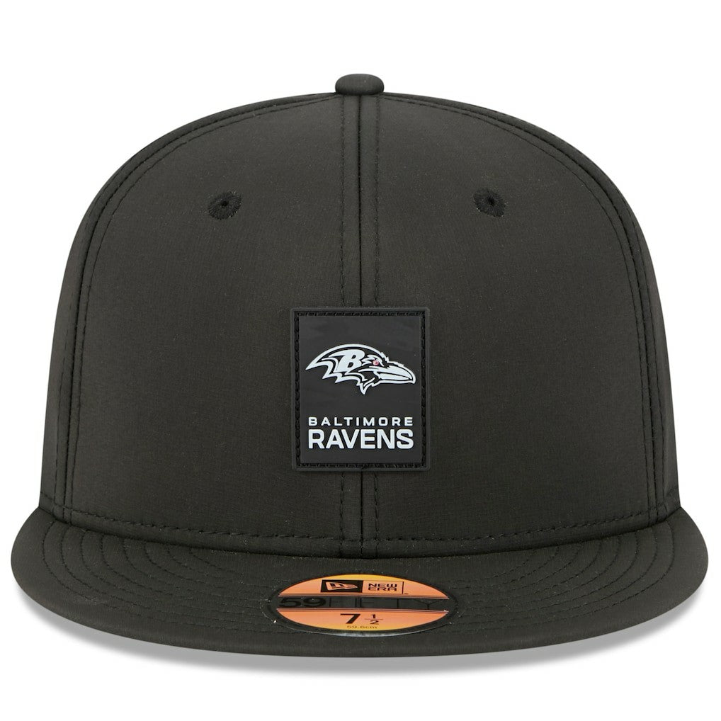 Baltimore Ravens New Era 2025 Sideline 59FIFTY Fitted Hat - Black on sale