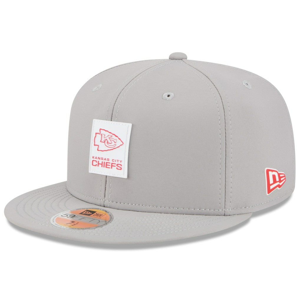 Kansas City Chiefs New Era 2025 Sideline 59FIFTY Fitted Hat - Gray discount