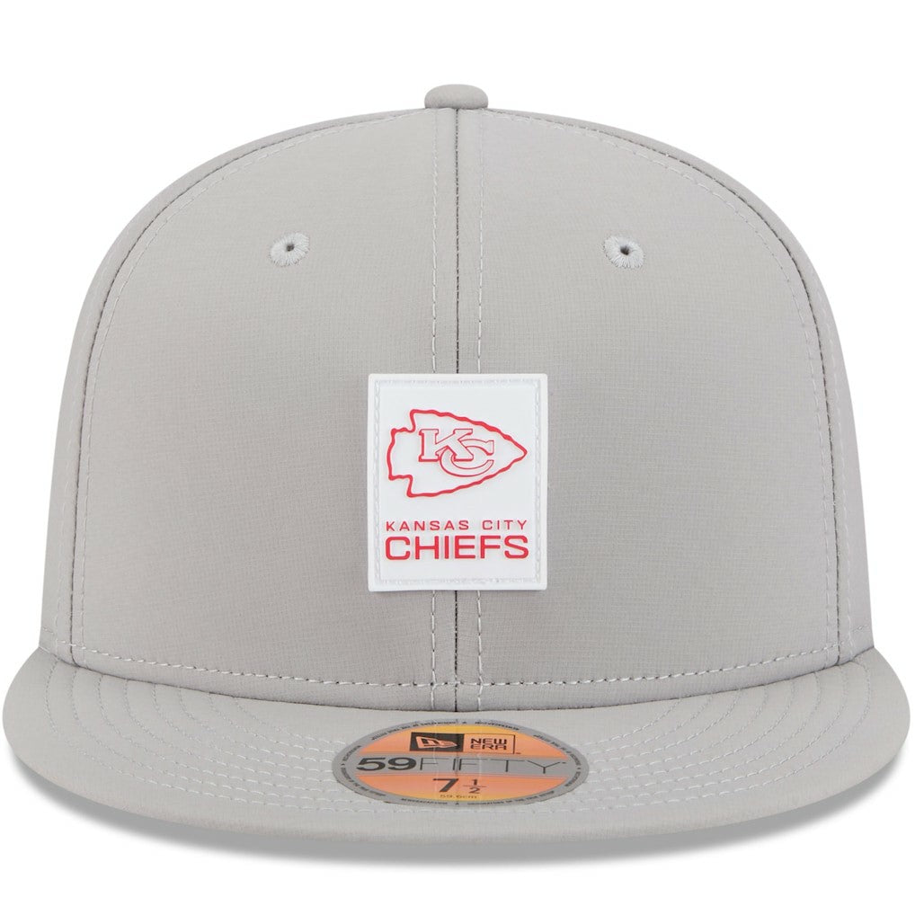 Kansas City Chiefs New Era 2025 Sideline 59FIFTY Fitted Hat - Gray discount