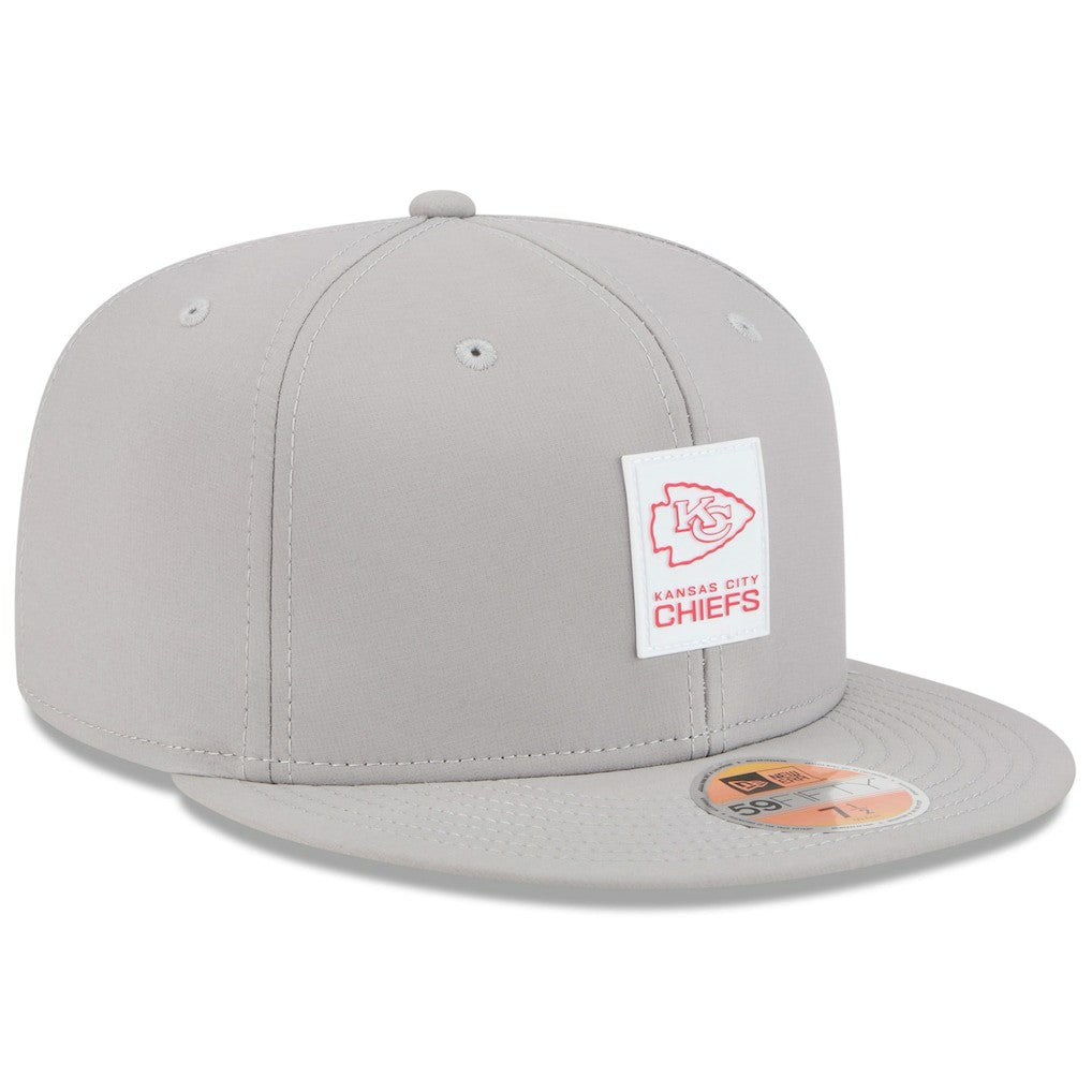 Kansas City Chiefs New Era 2025 Sideline 59FIFTY Fitted Hat - Gray discount