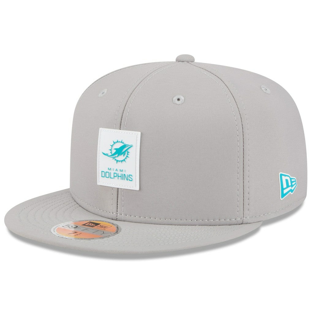 Miami Dolphins New Era 2025 Sideline 59FIFTY Fitted Hat - Gray online