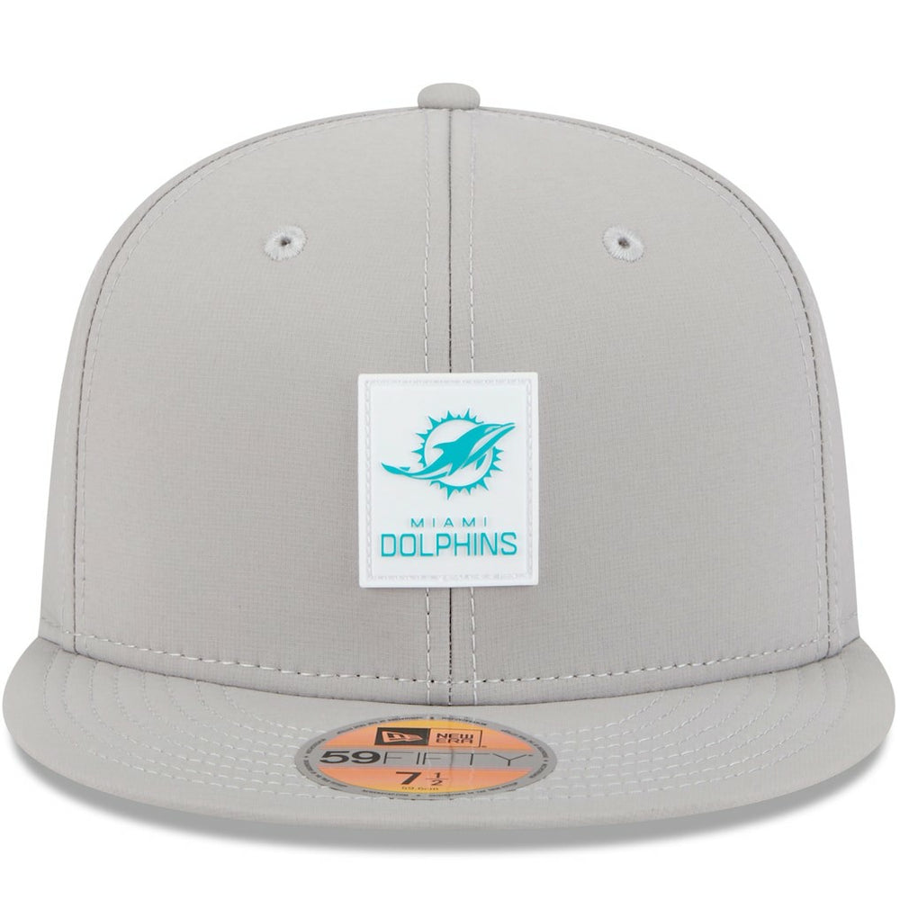Miami Dolphins New Era 2025 Sideline 59FIFTY Fitted Hat - Gray online