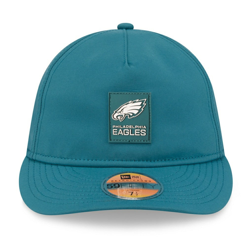 Philadelphia Eagles New Era 2025 Sideline Retro Crown 59FIFTY Fitted Hat - Midnight Green cheap