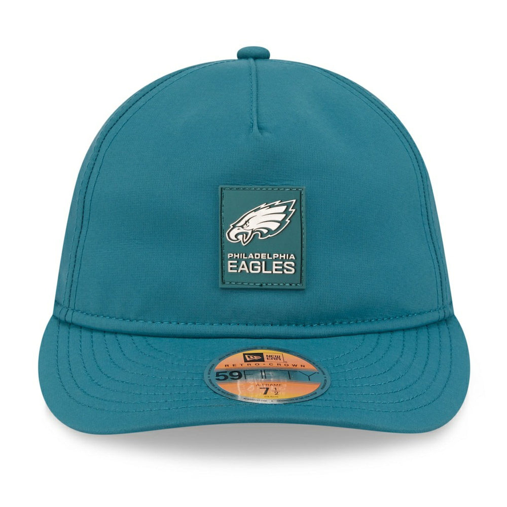 Philadelphia Eagles New Era 2025 Sideline Retro Crown 59FIFTY Fitted Hat - Midnight Green cheap