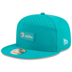 Miami Dolphins New Era 2025 Sideline Throwback Split Panel 9FIFTY Snapback Hat - Aqua discount