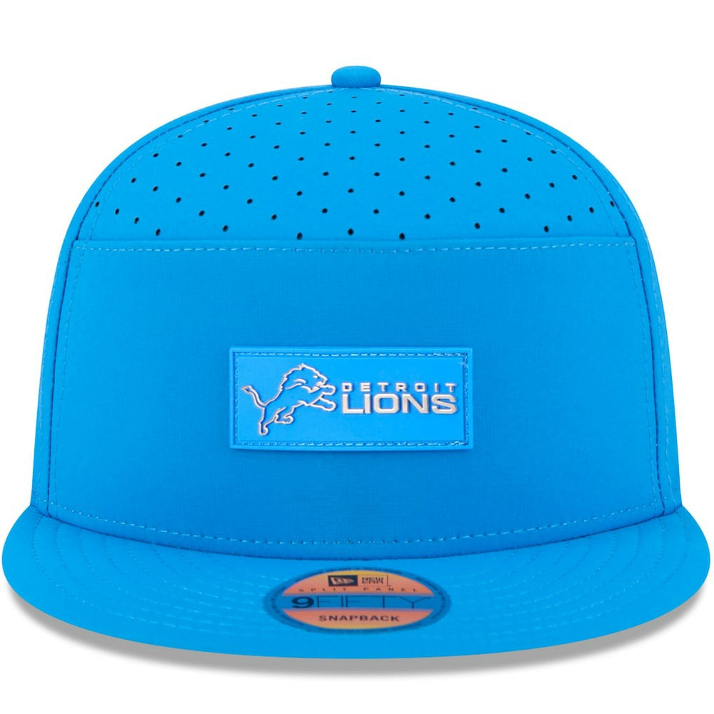 Detroit Lions New Era 2025 Sideline Split Panel 9FIFTY Snapback Hat - Blue cheap