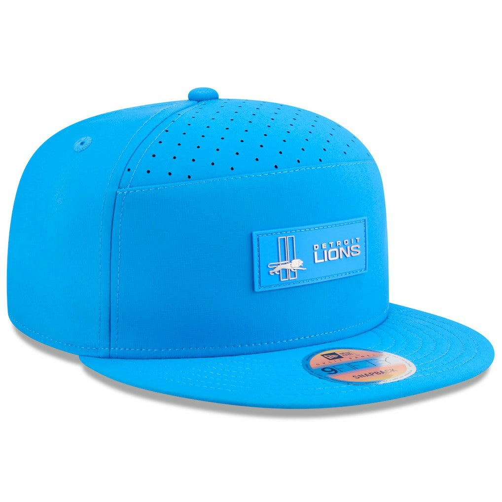 Detroit Lions New Era 2025 Sideline Throwback Split Panel 9FIFTY Snapback Hat - Blue online