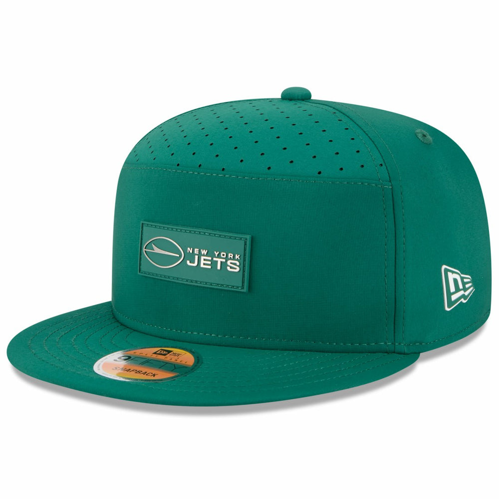 New York Jets New Era 2025 Sideline Split Panel 9FIFTY Snapback Hat - Green on sale