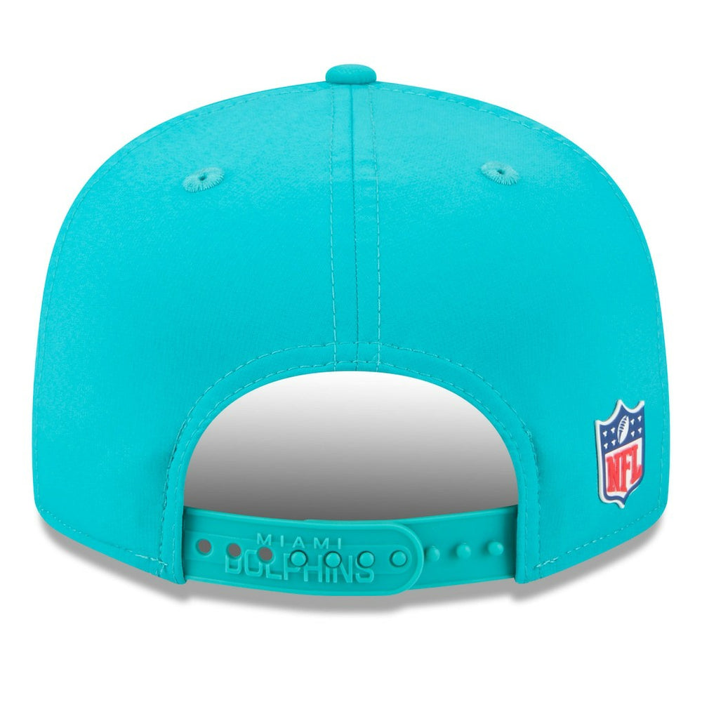 Miami Dolphins New Era 2025 Sideline Split Panel 9FIFTY Snapback Hat - Aqua cheap