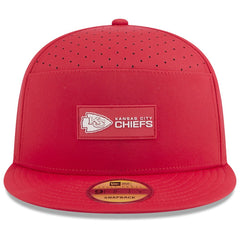 Kansas City Chiefs New Era 2025 Sideline Split Panel 9FIFTY Snapback Hat - Red discount